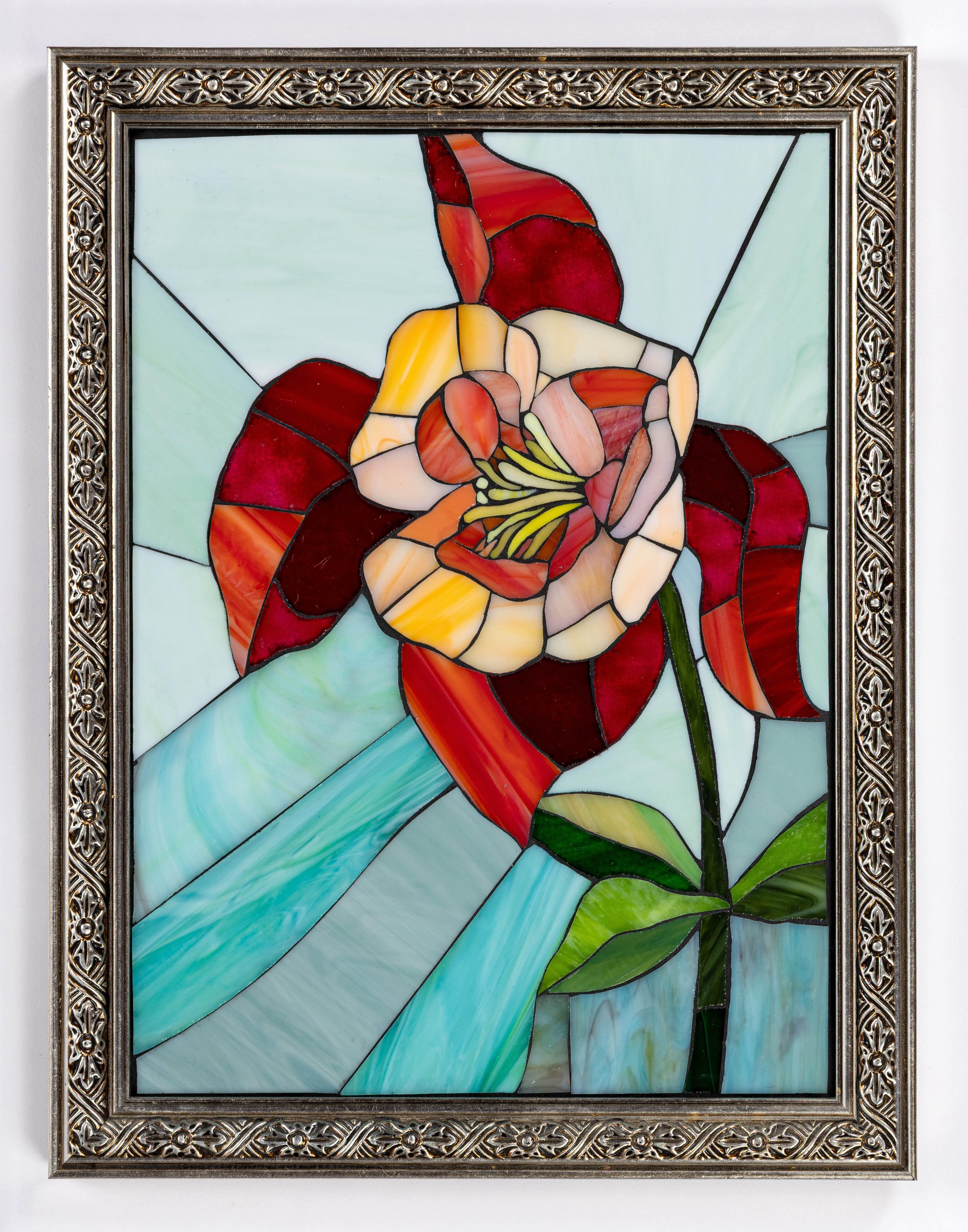 Zinnia In A Shady Garden by Brenda Pokorny — brendapokornymosaics.com